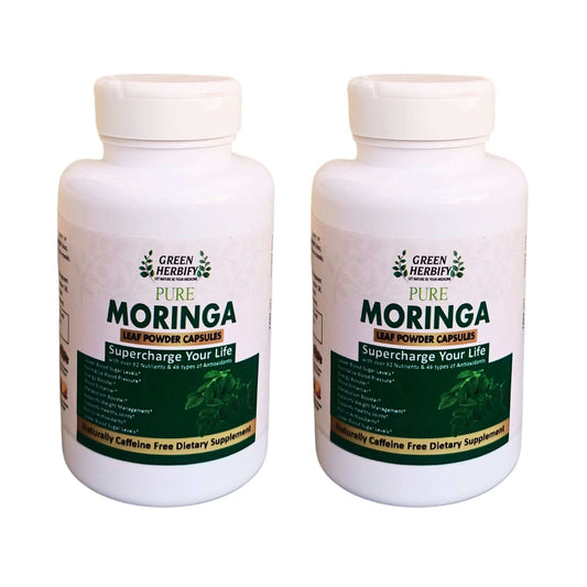 100% Moringa Capsules (180) For Weight loss, Skin & Gut Health